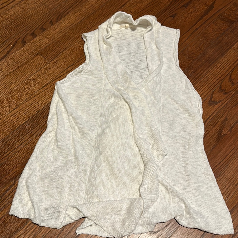 Eileen Fisher Organic Cotton Vest, Ivory